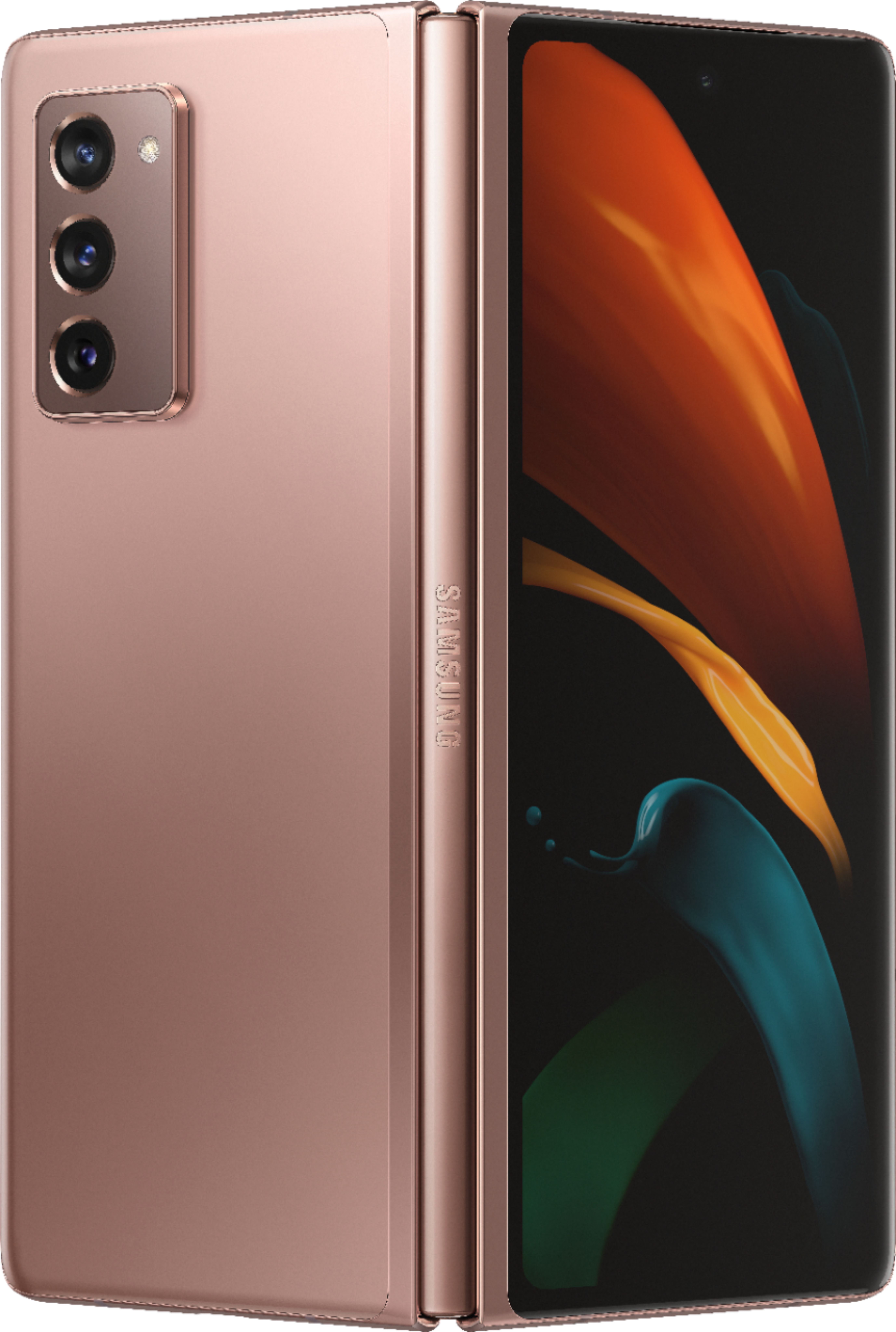 buy Cell Phone Samsung Galaxy Z Fold2 5G SM-F916U 256GB - Mystic Bronze - click for details